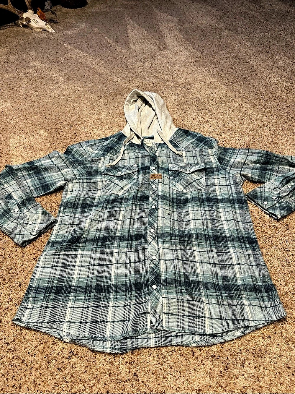 BKE Vintage Hooded Plaid Flannel